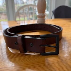 Hanks Men's Brown Leather Belt